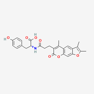 N-[3-(2,3,5-trimethyl-7-oxo-7H-furo[3,2-g]chromen-6-yl)propanoyl]-D-tyrosine