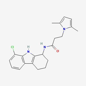 molecular formula C21H24ClN3O B14939568 N-(8-chloro-2,3,4,9-tetrahydro-1H-carbazol-1-yl)-3-(2,5-dimethyl-1H-pyrrol-1-yl)propanamide 