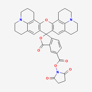 Spiro[isobenzofuran-1(3H),9'-[1H,5H,9H,10H,11H]xantheno[2,3,4-ij:5,6,7-i'j']diquinolizine]-ar-carboxylicacid, 2',3',6',7',12',13',16',17'-octahydro-3-oxo-, 2,5-dioxo-1-pyrrolidinylester