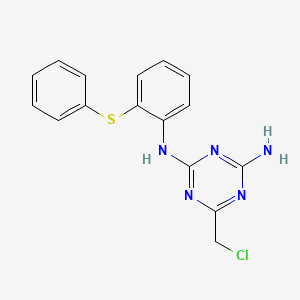 6-(chloromethyl)-N-[2-(phenylsulfanyl)phenyl]-1,3,5-triazine-2,4-diamine