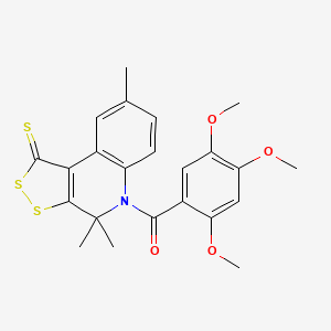 (2,4,5-trimethoxyphenyl)(4,4,8-trimethyl-1-thioxo-1,4-dihydro-5H-[1,2]dithiolo[3,4-c]quinolin-5-yl)methanone