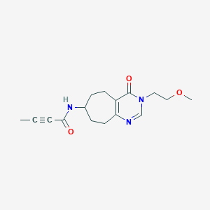 molecular formula C16H21N3O3 B14939682 N-[3-(2-Methoxyethyl)-4-oxo-3H4H5H6H7H8H9H-cyclohepta[D]pyrimidin-7-YL]but-2-ynamide 