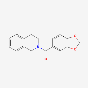 molecular formula C17H15NO3 B14939683 1,3-benzodioxol-5-yl(3,4-dihydroisoquinolin-2(1H)-yl)methanone 