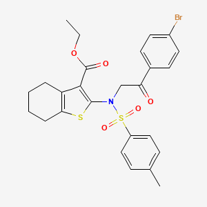 Ethyl 2-{[2-(4-bromophenyl)-2-oxoethyl][(4-methylphenyl)sulfonyl]amino}-4,5,6,7-tetrahydro-1-benzothiophene-3-carboxylate