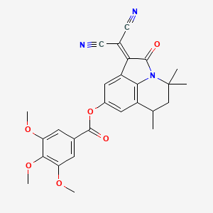 1-(dicyanomethylidene)-4,4,6-trimethyl-2-oxo-1,2,5,6-tetrahydro-4H-pyrrolo[3,2,1-ij]quinolin-8-yl 3,4,5-trimethoxybenzoate