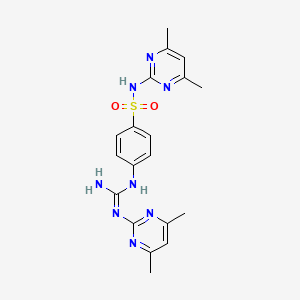 molecular formula C19H22N8O2S B14939738 N-(4,6-dimethylpyrimidin-2-yl)-4-[N'-(4,6-dimethylpyrimidin-2-yl)carbamimidamido]benzenesulfonamide 