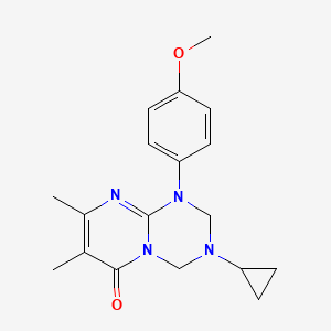 3-cyclopropyl-1-(4-methoxyphenyl)-7,8-dimethyl-1,2,3,4-tetrahydro-6H-pyrimido[1,2-a][1,3,5]triazin-6-one