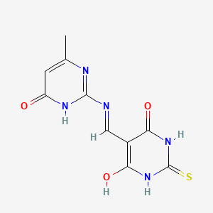 molecular formula C10H9N5O3S B14939765 5-{[(4-hydroxy-6-methylpyrimidin-2-yl)amino]methylidene}-2-thioxodihydropyrimidine-4,6(1H,5H)-dione 