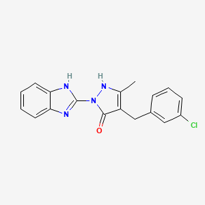 1-(1H-benzimidazol-2-yl)-4-(3-chlorobenzyl)-3-methyl-1H-pyrazol-5-ol