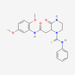 molecular formula C21H24N4O4S B14939781 N-(2,5-dimethoxyphenyl)-2-[3-oxo-1-(phenylcarbamothioyl)piperazin-2-yl]acetamide CAS No. 1032072-48-2