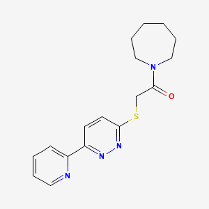 molecular formula C17H20N4OS B14939786 1-(1-Azepanyl)-2-{[6-(2-pyridyl)-3-pyridazinyl]sulfanyl}-1-ethanone 