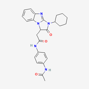 N-[4-(acetylamino)phenyl]-2-(1-cyclohexyl-2-oxo-2,3-dihydro-1H-imidazo[1,2-a]benzimidazol-3-yl)acetamide