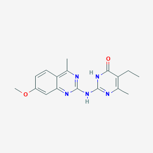 5-ethyl-2-[(7-methoxy-4-methylquinazolin-2-yl)amino]-6-methylpyrimidin-4(3H)-one