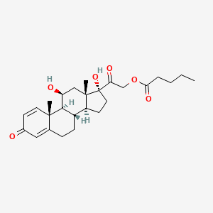molecular formula C26H36O6 B1493983 11beta,17,21-Trihydroxypregna-1,4-diene-3,20-dione 21-valerate CAS No. 39791-31-6
