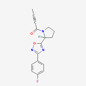 1-{(2S)-2-[3-(4-Fluorophenyl)-1,2,4-oxadiazol-5-YL]tetrahydro-1H-pyrrol-1-YL}-2-butyn-1-one