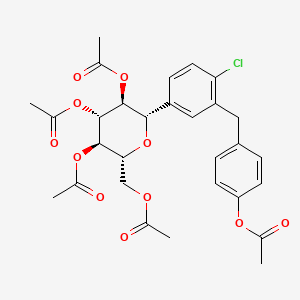 molecular formula C29H31ClO11 B1493984 (2S,3S,4R,5R,6R)-2-(3-(4-Acetoxybenzyl)-4-chlorophenyl)-6-(acetoxymethyl)tetrahydro-2H-pyran-3,4,5-triyl triacetate 