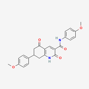 N,7-bis(4-methoxyphenyl)-2,5-dioxo-1,2,5,6,7,8-hexahydroquinoline-3-carboxamide