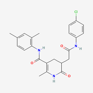 molecular formula C23H24ClN3O3 B14939844 5-{2-[(4-chlorophenyl)amino]-2-oxoethyl}-N-(2,4-dimethylphenyl)-2-methyl-6-oxo-1,4,5,6-tetrahydropyridine-3-carboxamide 