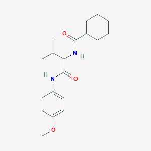 N-{1-[(4-methoxyphenyl)amino]-3-methyl-1-oxobutan-2-yl}cyclohexanecarboxamide