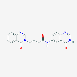 N-(4-oxo-3,4-dihydroquinazolin-6-yl)-4-(4-oxoquinazolin-3(4H)-yl)butanamide