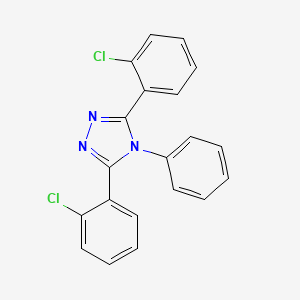 molecular formula C20H13Cl2N3 B1493988 3,5-Bis(2-chlorophenyl)-4-phenyl-4H-1,2,4-triazole CAS No. 88032-13-7