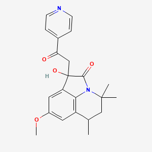 1-hydroxy-8-methoxy-4,4,6-trimethyl-1-[2-oxo-2-(pyridin-4-yl)ethyl]-5,6-dihydro-4H-pyrrolo[3,2,1-ij]quinolin-2(1H)-one