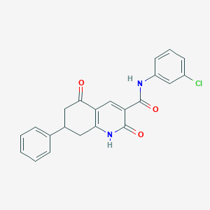 molecular formula C22H17ClN2O3 B14939911 N-(3-chlorophenyl)-2,5-dioxo-7-phenyl-1,2,5,6,7,8-hexahydroquinoline-3-carboxamide 