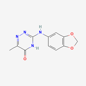 molecular formula C11H10N4O3 B14939919 3-(1,3-benzodioxol-5-ylamino)-6-methyl-1,2,4-triazin-5(2H)-one 