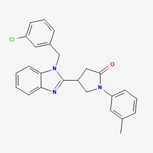 4-[1-(3-chlorobenzyl)-1H-benzimidazol-2-yl]-1-(3-methylphenyl)pyrrolidin-2-one