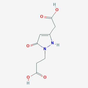 molecular formula C8H10N2O5 B1493994 3-[5-(2-Carboxyethyl)pyrazon-2-yl]Propanoic acid 