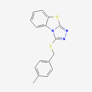 molecular formula C16H13N3S2 B14939952 3-[(4-Methylbenzyl)sulfanyl][1,2,4]triazolo[3,4-b][1,3]benzothiazole 