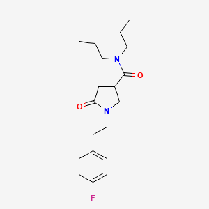 1-[2-(4-fluorophenyl)ethyl]-5-oxo-N,N-dipropylpyrrolidine-3-carboxamide