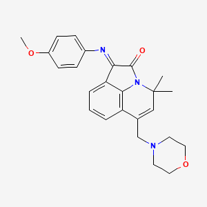 molecular formula C25H27N3O3 B14939962 1-[(4-methoxyphenyl)imino]-4,4-dimethyl-6-(morpholinomethyl)-4H-pyrrolo[3,2,1-ij]quinolin-2(1H)-one 