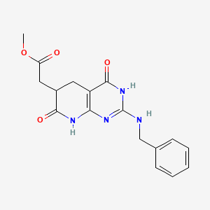 Methyl 2-[2-(benzylamino)-4,7-dioxo-3,4,5,6,7,8-hexahydropyrido[2,3-D]pyrimidin-6-YL]acetate