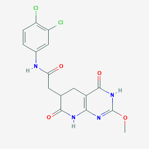 N-(3,4-dichlorophenyl)-2-(2-methoxy-4,7-dioxo-3,4,5,6,7,8-hexahydropyrido[2,3-d]pyrimidin-6-yl)acetamide