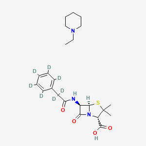 (2S,5R,6R)-6-[[2,2-Dideuterio-2-(2,3,4,5,6-pentadeuteriophenyl)acetyl]amino]-3,3-dimethyl-7-oxo-4-thia-1-azabicyclo[3.2.0]heptane-2-carboxylic acid;1-ethylpiperidine