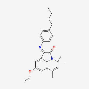 molecular formula C26H30N2O2 B14940017 (1E)-1-[(4-butylphenyl)imino]-8-ethoxy-4,4,6-trimethyl-4H-pyrrolo[3,2,1-ij]quinolin-2(1H)-one 