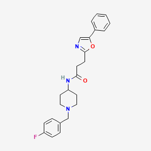 N-[1-(4-fluorobenzyl)piperidin-4-yl]-3-(5-phenyl-1,3-oxazol-2-yl)propanamide