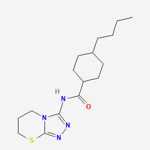 molecular formula C16H26N4OS B14940026 4-butyl-N-(6,7-dihydro-5H-[1,2,4]triazolo[3,4-b][1,3]thiazin-3-yl)cyclohexanecarboxamide 