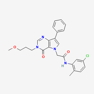 molecular formula C25H25ClN4O3 B14940062 N-(5-chloro-2-methylphenyl)-2-[3-(3-methoxypropyl)-4-oxo-7-phenyl-3,4-dihydro-5H-pyrrolo[3,2-d]pyrimidin-5-yl]acetamide 