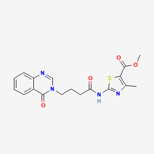 methyl 4-methyl-2-{[4-(4-oxoquinazolin-3(4H)-yl)butanoyl]amino}-1,3-thiazole-5-carboxylate