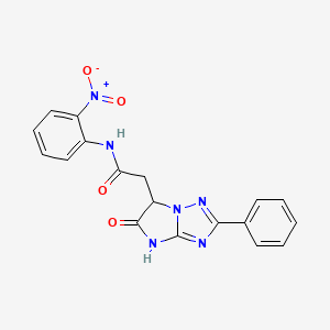 N-(2-nitrophenyl)-2-(5-oxo-2-phenyl-5,6-dihydro-4H-imidazo[1,2-b][1,2,4]triazol-6-yl)acetamide