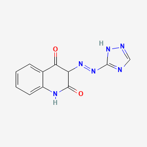 3-[(E)-1H-1,2,4-triazol-5-yldiazenyl]quinoline-2,4(1H,3H)-dione