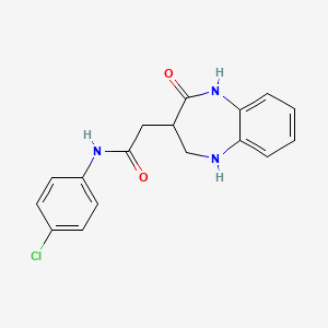 N-(4-chlorophenyl)-2-(2-oxo-2,3,4,5-tetrahydro-1H-1,5-benzodiazepin-3-yl)acetamide