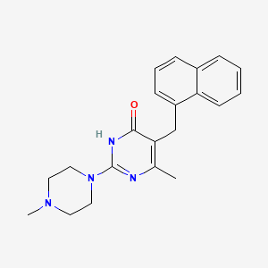 6-methyl-2-(4-methylpiperazin-1-yl)-5-(naphthalen-1-ylmethyl)pyrimidin-4(3H)-one