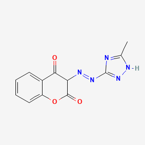 3-[(E)-(3-methyl-1H-1,2,4-triazol-5-yl)diazenyl]-2H-chromene-2,4(3H)-dione