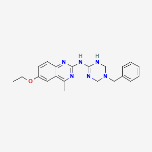 N-(5-benzyl-1,4,5,6-tetrahydro-1,3,5-triazin-2-yl)-6-ethoxy-4-methylquinazolin-2-amine