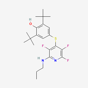 2,6-Di-tert-butyl-4-{[2,3,5-trifluoro-6-(propylamino)pyridin-4-yl]sulfanyl}phenol