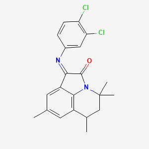 (1E)-1-[(3,4-dichlorophenyl)imino]-4,4,6,8-tetramethyl-5,6-dihydro-4H-pyrrolo[3,2,1-ij]quinolin-2(1H)-one