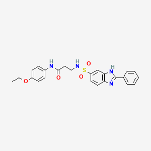 N-(4-Ethoxyphenyl)-3-(2-phenyl-1H-1,3-benzodiazole-5-sulfonamido)propanamide